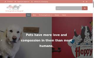 Happy Hounds Pet Grooming website