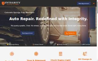 Integrity Auto Care website