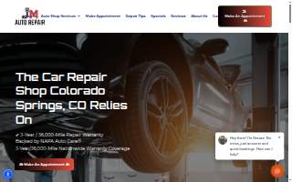 JM Auto Repair website