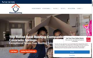 Klaus Roofing website