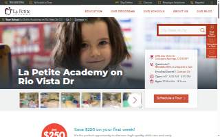 La Petite Academy on Rio Vista Dr website