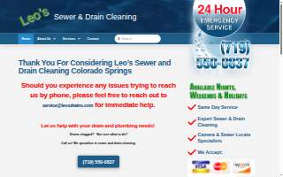 Leo's Sewer & Drain Inc. website