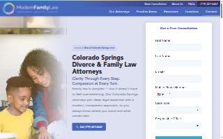 Modern Family Law of Colorado Springs website