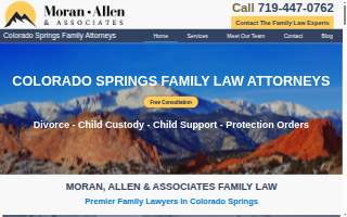 Moran, Allen & Associates Family Law Attorneys website