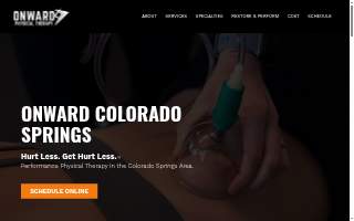 Onward Physical Therapy of Colorado Springs website