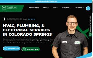 Peak Home Performance website