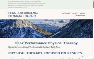 Peak Performance Physical Therapy website