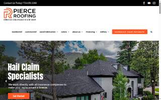Pierce Roofing website