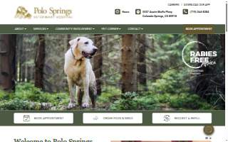 Polo Springs Veterinary Hospital website