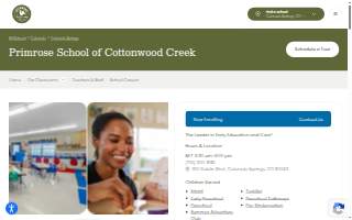 Primrose School of Cottonwood Creek website