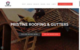 Pristine Roofing & Gutters website