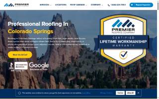 Premier Roofing Company of Colorado Springs website