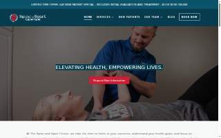 Spine and Sport Center website