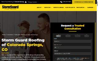 Storm Guard Roofing of Colorado Springs website