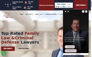 The Law Office of Andrew Bryant website