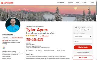 Tyler Ayers - State Farm Insurance Agent website