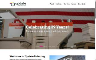 Update Printing Inc of Colorado Springs website