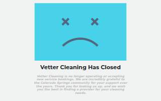 Vetter Cleaning & Maintenance website