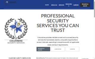 Colorado Security Company website