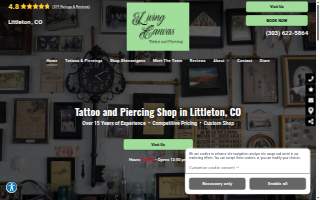 Living Canvas Tattoo and Piercing website
