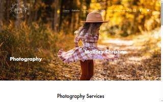 Mallory Christine Photography website
