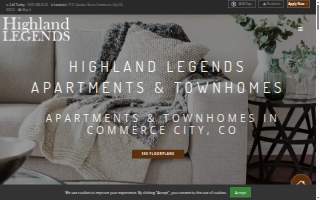 Highland Legends Apartments & Townhomes website