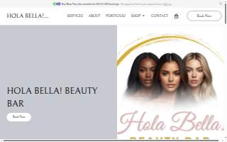 Hola Bella! Beauty Bar website