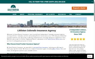 Great Frontier Insurance LLC of Dakota Ridge website