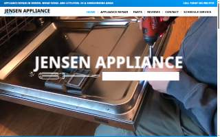 Jensen Appliance & Refrigeration Service of Dakota Ridge website