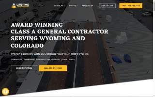 Lifetime Construction website