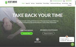A Cut Above Landscape website