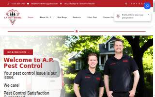 A.P. Pest Control website