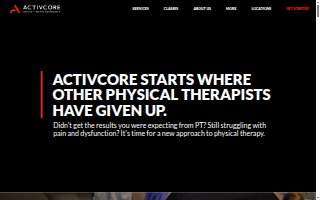 Activcore Physical Therapy website