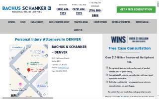 Bachus & Schanker, Personal Injury Lawyers website