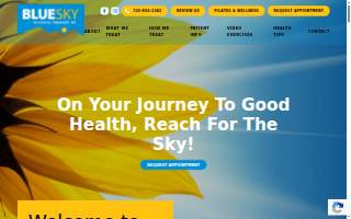 Blue Sky Physical Therapy website