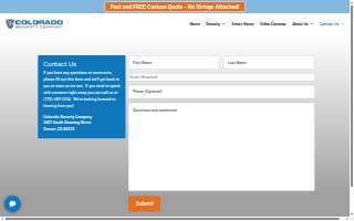 Colorado Security Company website