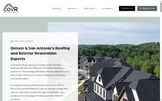 covR Roofing + Exteriors website