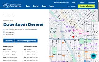 Credit Union of Colorado, Downtown Denver website