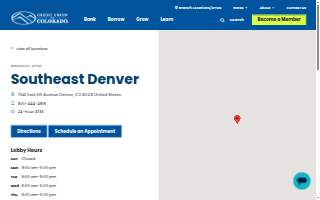 Credit Union of Colorado, SE Denver website