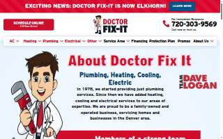 Doctor Fix-It Plumbing, Heating, Cooling & Electric website