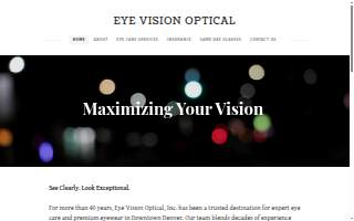 Eye Vision Downtown Denver website
