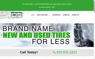 Go Green Tires website