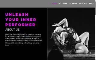 Hard Candy Dance Studio website