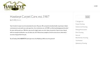 Hawkeye Carpet Care, est.1987 website