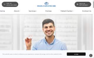 Highlands Eyecare website