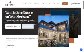 Industry Home Mortgage of Denver website
