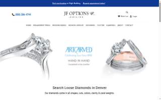 JF Options Jewelers of Denver website
