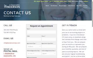 L Anderson & Associates CPA website