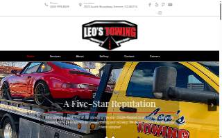Leo's Towing website