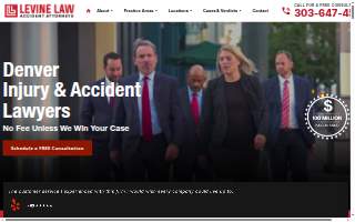 Levine Law Accident Attorneys - Denver website